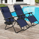 2 pcs Folding Lounge Chair with Zero Gravity
