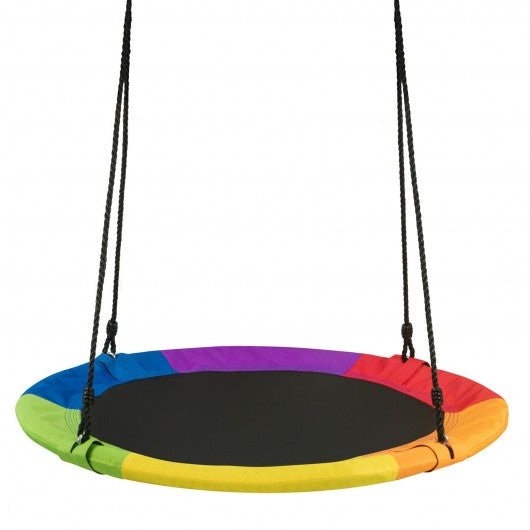 40" 770 lbs Flying Saucer Tree Swing Kids Gift with 2 Tree Hanging Straps-Multicolor