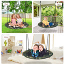 40" Flying Saucer Tree Swing Outdoor Play Set with Adjustable Ropes Gift for Kids