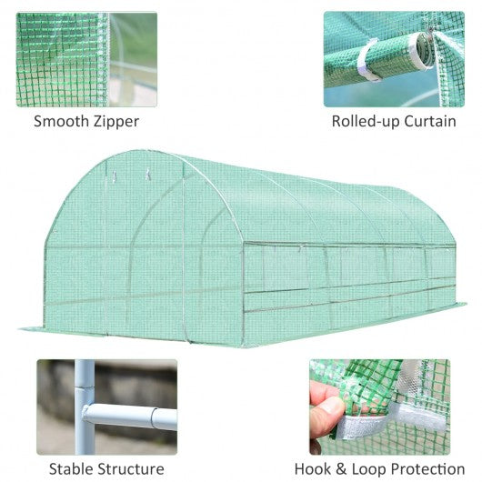 10' x 6.5' x 20' 8 Windows Backyard Walk-in Greenhouse