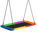 60" Platform Tree Swing Outdoor with  2 Hanging Straps-Multicolor