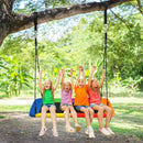60" Platform Tree Swing Outdoor with  2 Hanging Straps-Multicolor