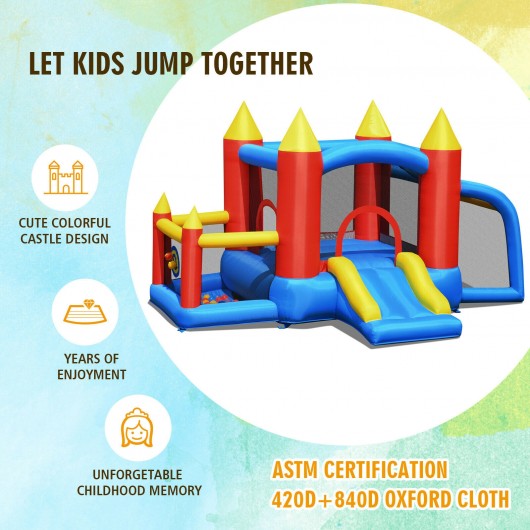 Inflatable Soccer Goal Ball Pit Bounce House Without Blower