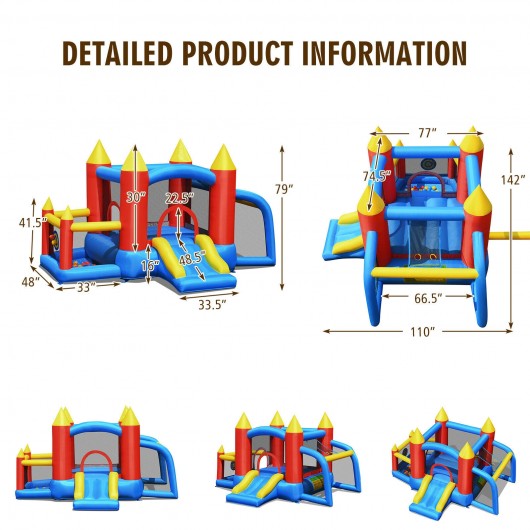 Inflatable Soccer Goal Ball Pit Bounce House Without Blower