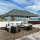 10'x20' Adjustable Folding Heavy Duty Sun Shelter with Carrying Bag-Gray