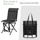 Foldable 360-degree Swivel Hunting Chair with Iron Frame for All-weather Outdoor