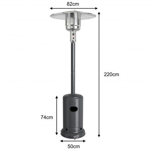 Garden Propane Standing LP Gas Steel Accessories Heater-Silver Gray