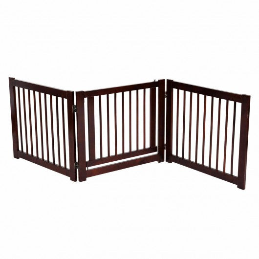 24 Inch Configurable Folding 3 Panel Wood Dog Fence