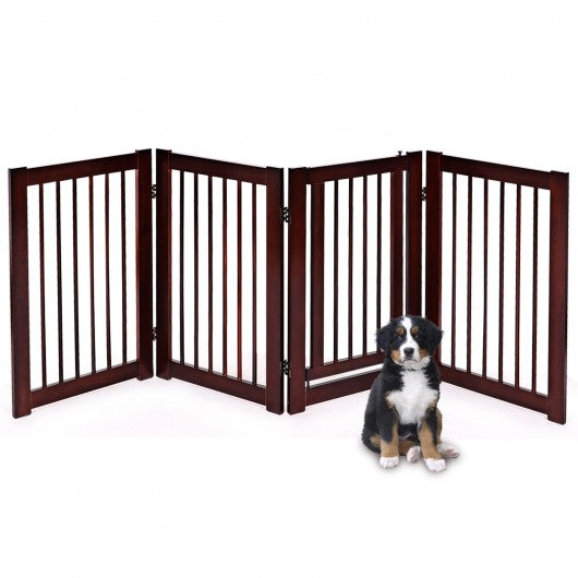 30" Configurable Folding 4 Panel Wood Fence