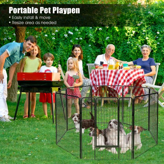 40" 8 Metal Panel Heavy Duty Pet Playpen Dog Fence