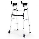 Folding Height Adjustable Walking Frame with Armrest Support