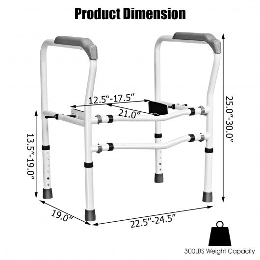 Steel Safety Toilet Rail with Created Fixable Clamp