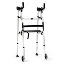 Foldable Aluminum Alloy Frame Wheel Walker With Seat and Armrest Pad