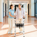 Foldable Aluminum Alloy Frame Wheel Walker With Seat and Armrest Pad