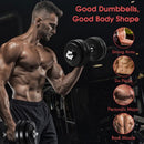 66 lbs Adjustable Cap Gym Weight Dumbbell Set