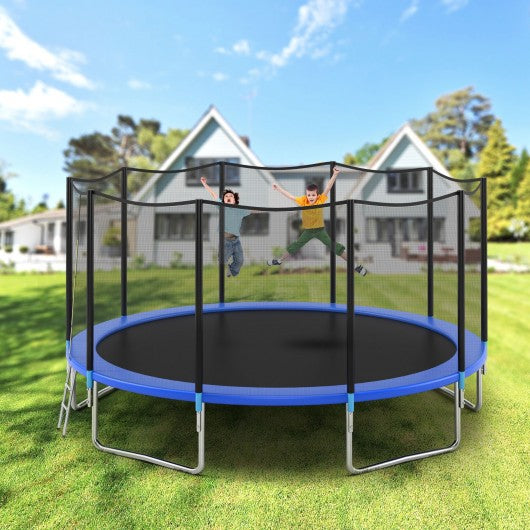 15' Trampoline with Enclosure Net Spring Pad & Ladder
