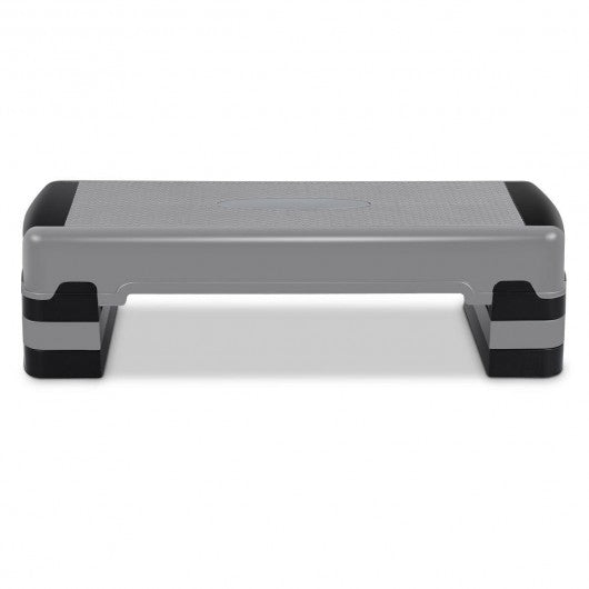 35" Aerobic Cardio Adjustable Exercise Stepper with Risers