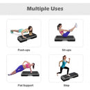 43" Height Adjustable Fitness Aerobic Step with Risers-Gray