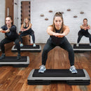 43" Height Adjustable Fitness Aerobic Step with Risers-Gray