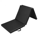 6' x 2' Exercise Tri-Fold Gymnastics Mat w- Carrying Handles-Black