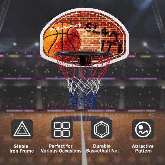 Wall Mounted Fan Backboard with Basketball Hoop and Rim