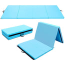 4' x 8' x 2" Gymnastics Mat Thick Folding Panel Aerobics Exercise Mat-Blue