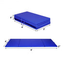 4' x 8' x 2"  Folding Panel Exercise Gymnastics Mat-Blue