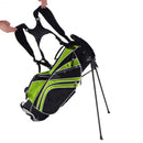 Golf Stand Cart Bag with 6-Way Divider Carry Pockets-Green