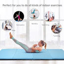 4' x 10' x 2" Thick Folding Panel Aerobics Exercise Gymnastics Mat-Light Blue