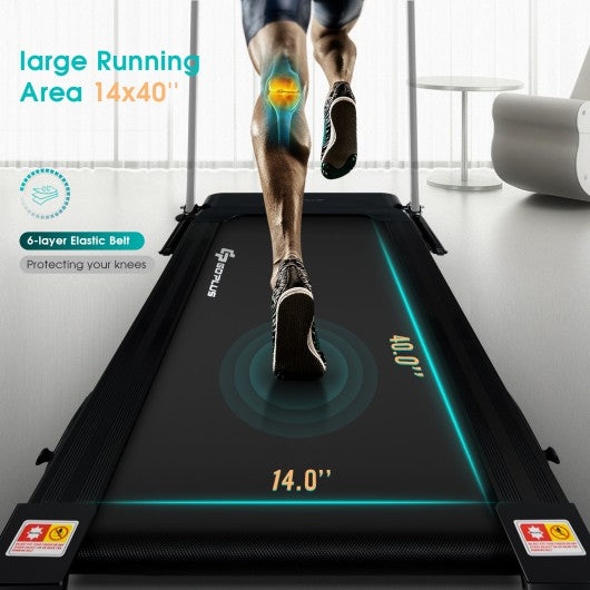 1.0 hp Foldable Treadmill Electric Support Mobile Power
