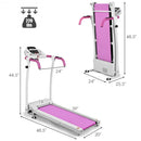Compact Electric Folding Running and Fitness Treadmill with LED Display-Pink