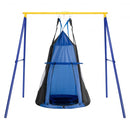 2-in-1 40 Inch Kids Hanging Chair Detachable Swing Tent Set-Blue