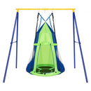 2-in-1 40 Inch Kids Hanging Chair Detachable Swing Tent Set-Green