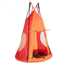 2-in-1 40 Inch Kids Hanging Chair Detachable Swing Tent Set-Orange