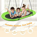 60" Saucer Surf Outdoor Adjustable Swing Set-Green