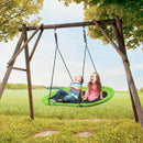 60" Saucer Surf Outdoor Adjustable Swing Set-Green