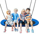 60" Saucer Surf Outdoor Adjustable Swing Set-Blue+Black