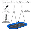 60" Saucer Surf Outdoor Adjustable Swing Set-Blue+Black