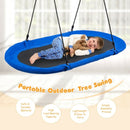 60" Saucer Surf Outdoor Adjustable Swing Set-Blue+Black