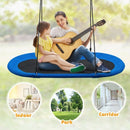 60" Saucer Surf Outdoor Adjustable Swing Set-Blue+Black