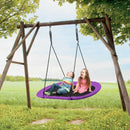 60" Saucer Surf Outdoor Adjustable Swing Set-Purple