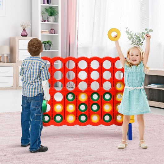 Jumbo 4-to-Score Giant Game Set with 42 Jumbo Rings & Quick-Release Slider-Blue