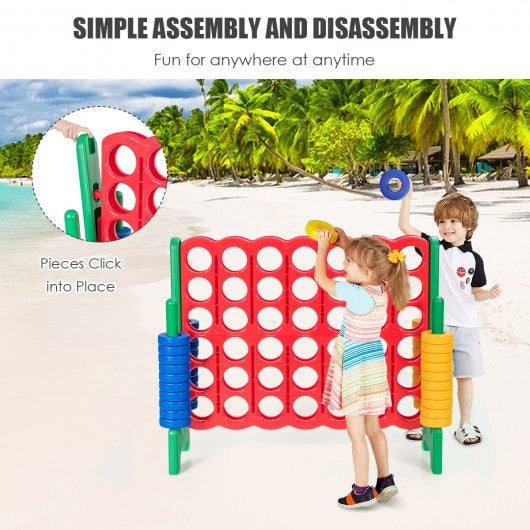 Jumbo 4-to-Score Giant Game Set with Storage Carrying Bag-Green