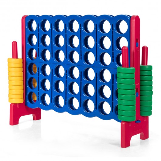 Jumbo 4-to-Score Giant Game Set with Storage Carrying Bag-Red