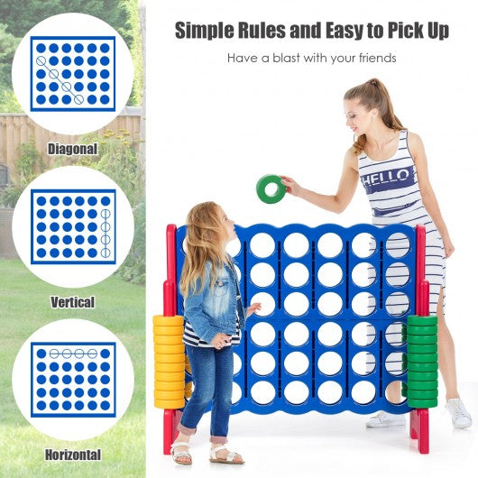 Jumbo 4-to-Score Giant Game Set with Storage Carrying Bag-Red
