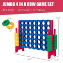 Jumbo 4-to-Score Giant Game Set with Storage Carrying Bag-Red