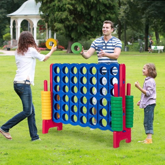 Jumbo 4-to-Score Giant Game Set with Storage Carrying Bag-Red