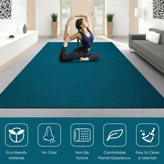 7' x 5' x 8 mm Thick Workout Yoga Mat-Navy