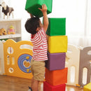 12-Piece 5.5 Inch Soft Colorful Foam Building Blocks