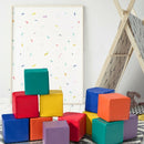 12-Piece 5.5 Inch Soft Colorful Foam Building Blocks